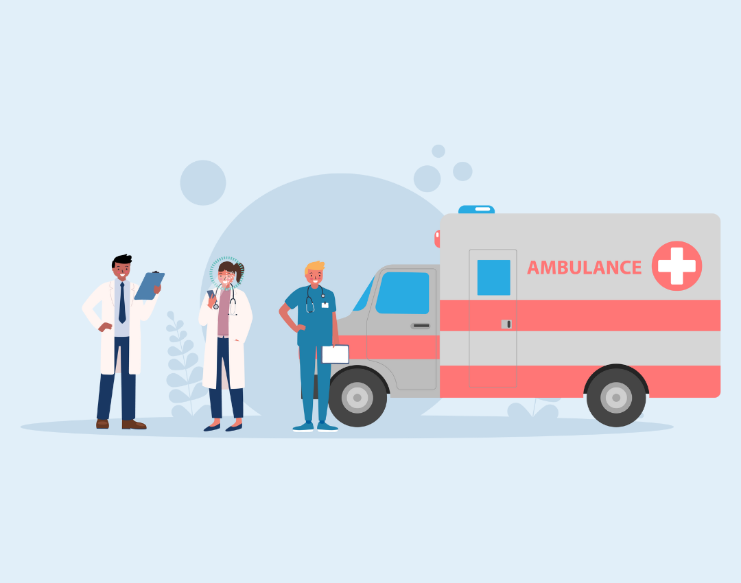 Medical Staff and ambulance